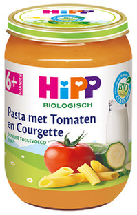HiPP 6m  Pasta met Tomaten en Courgette 190GR