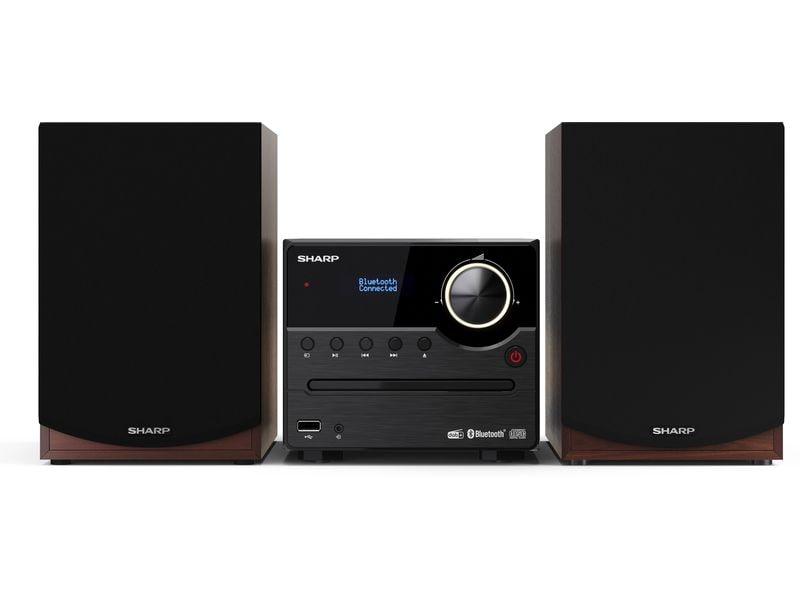 Sharp Musik-System XLB517DBR DAB /FM Micro System Hi-Fi Mikro-System mit dem neusten DAB  Funk-Tuner und Bluetooth-Verbindung