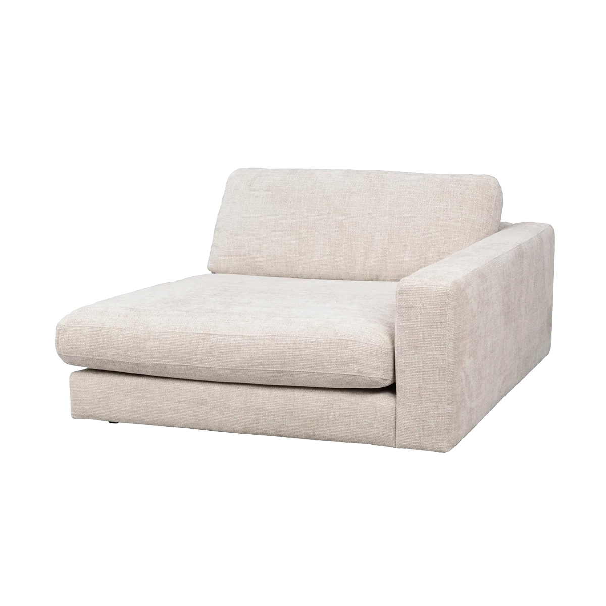 Modulaire chaise longue Duncan - rechts Lichtgrijs/beige
