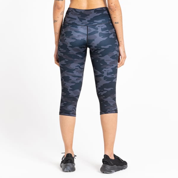Collant running DARE 2B INFLUENTIAL 3/4 BLACK CAMO