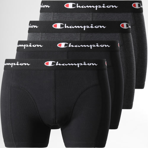 Lot De 4 Boxers U20002 Noir Gris Anthracite Chiné