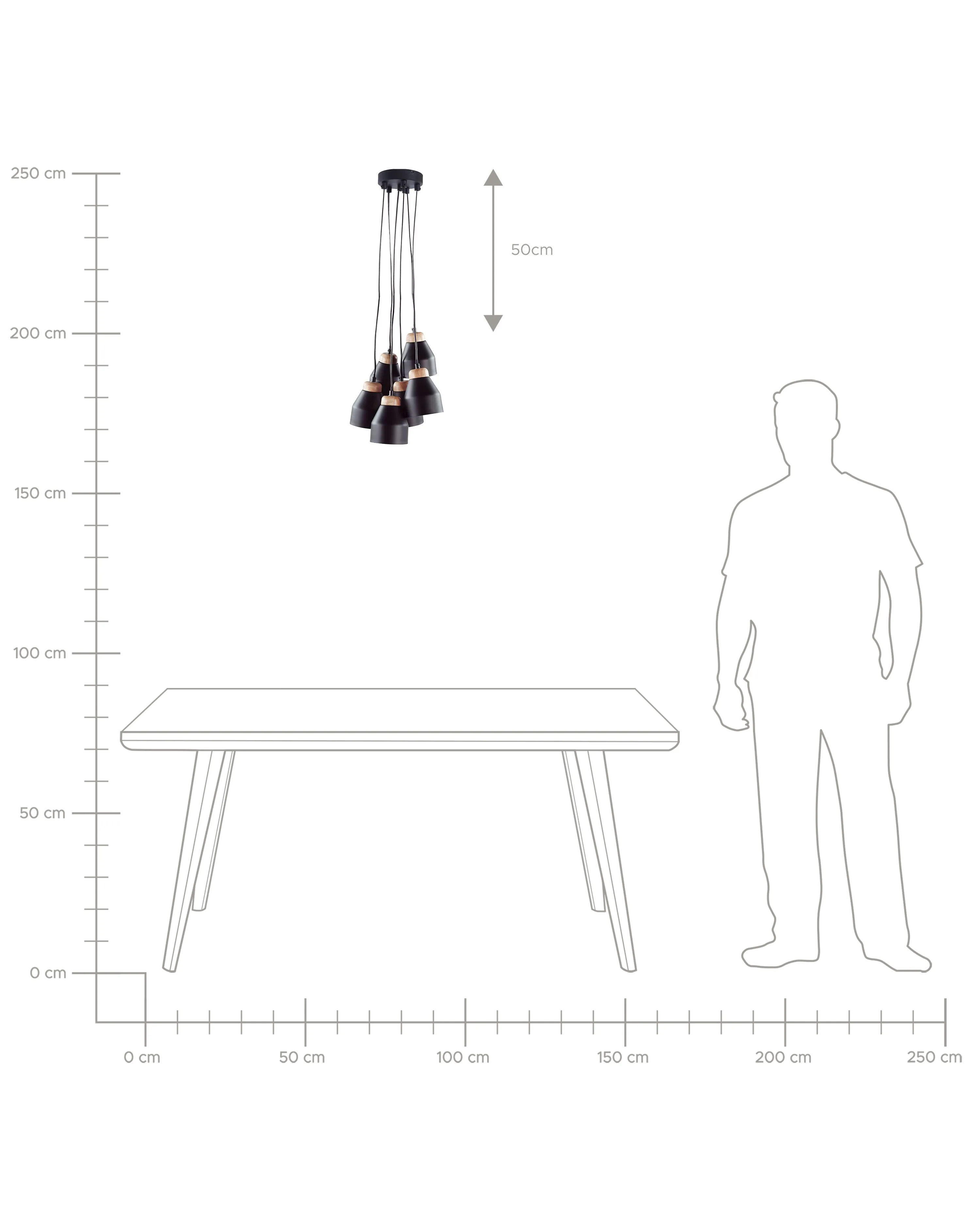 Hanglamp CESTOS Metaal Zwart