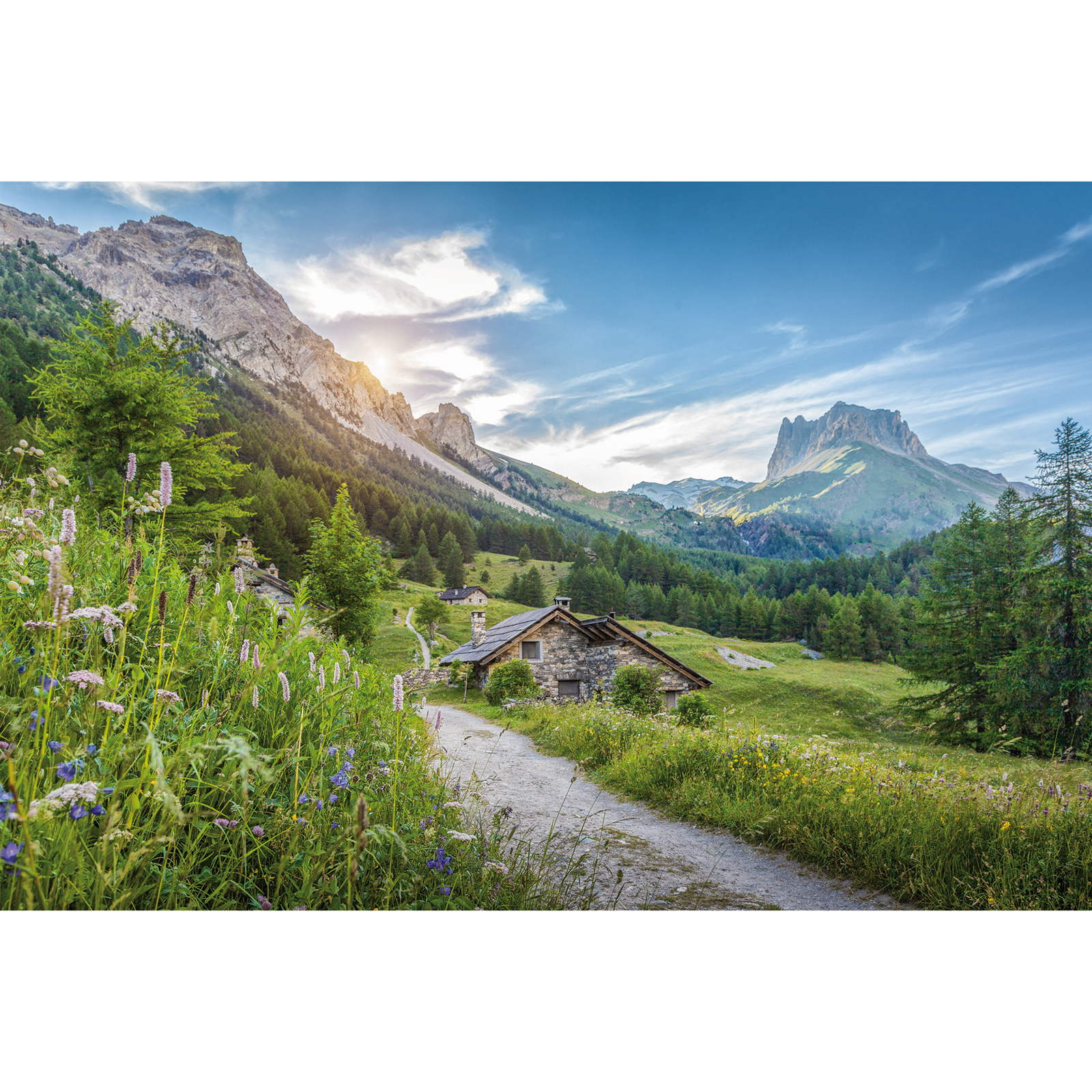 Keilrahmenbild BERGHÜTTE - 118x78 cm