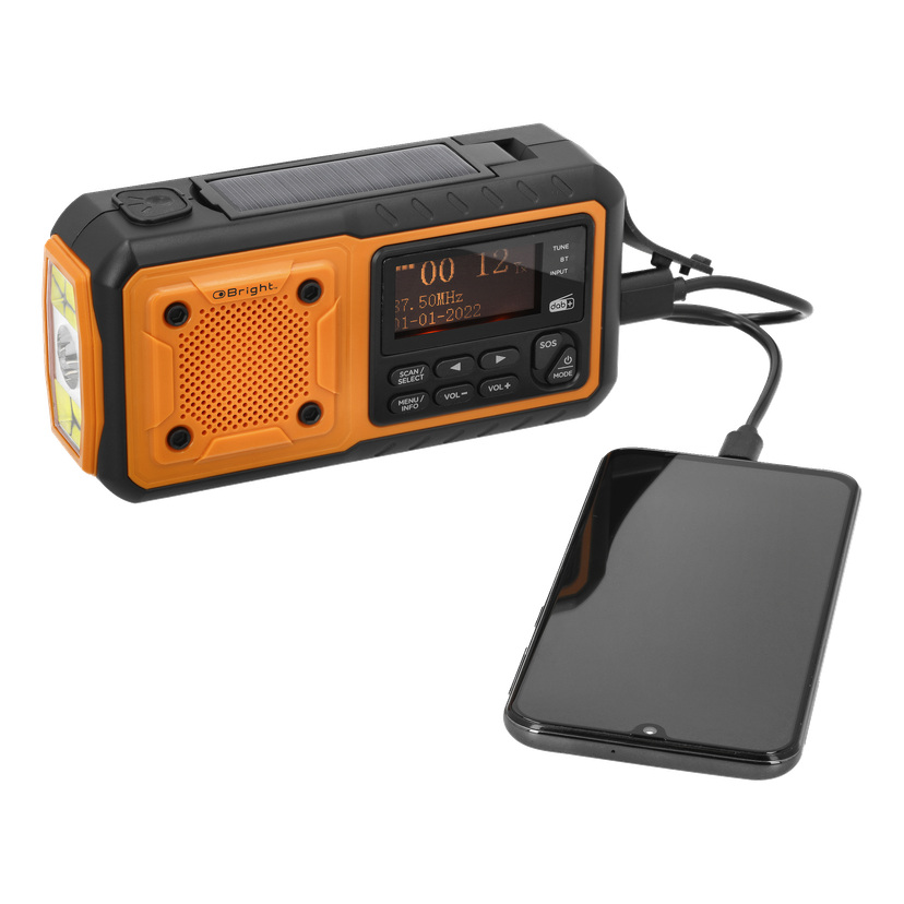 Sveivradio med solcelle FM/DAB 2500 mAh