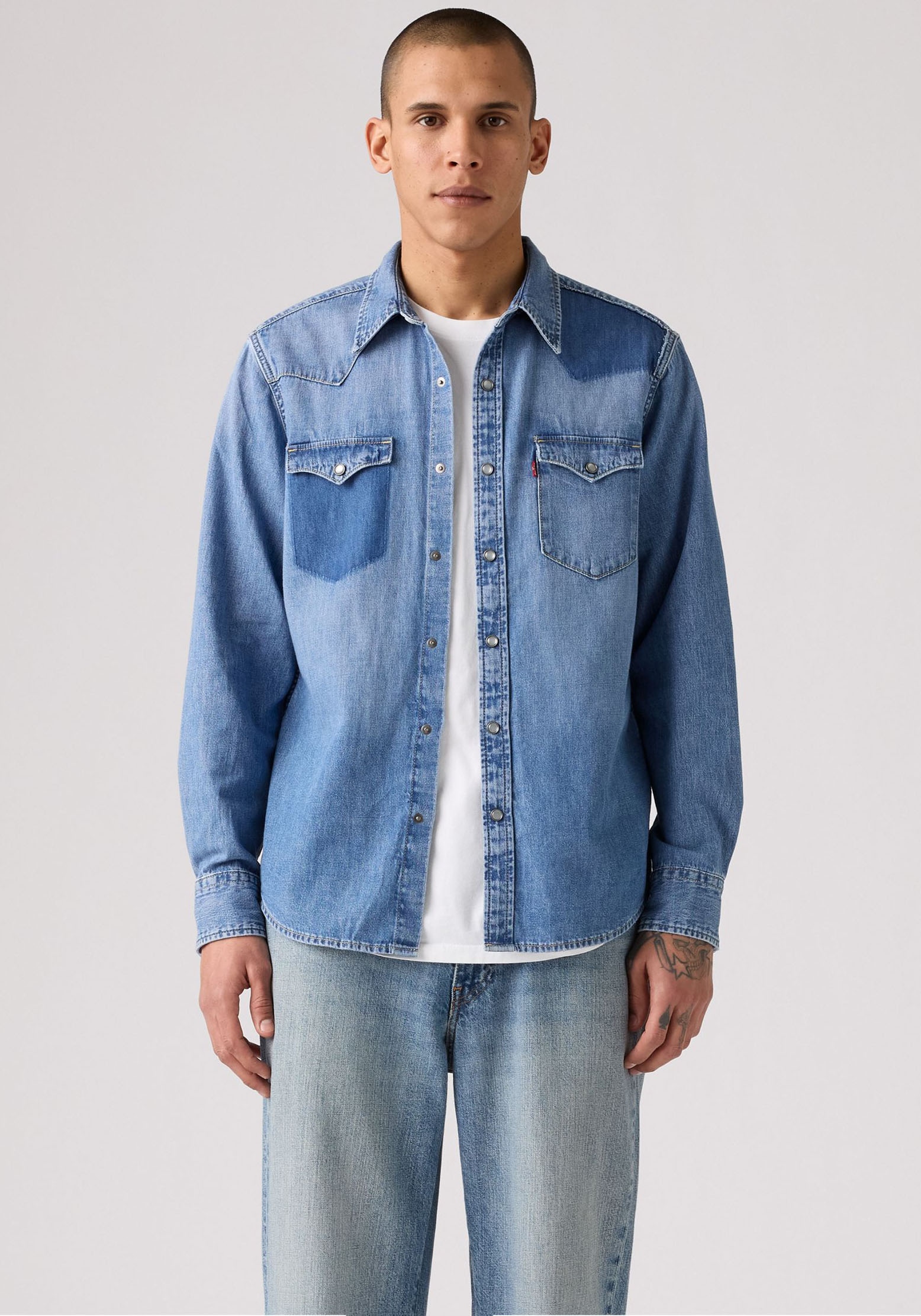 Levi's® Jeanshemd , mit Druckknopf- Verschluss