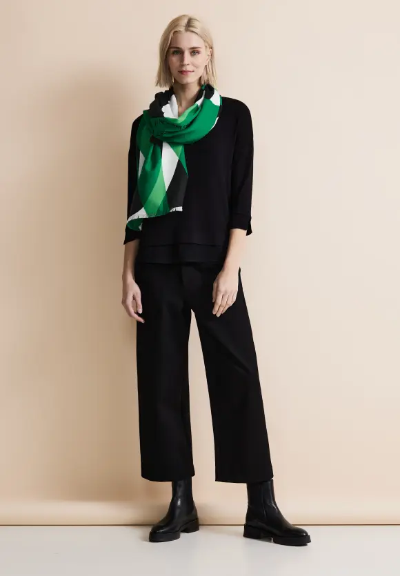 Print Long Schal - fresh spring green