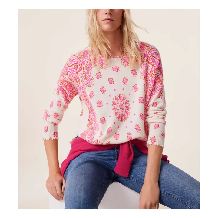 Kujten Pull Mela Western Cachemire | Rose fuschia