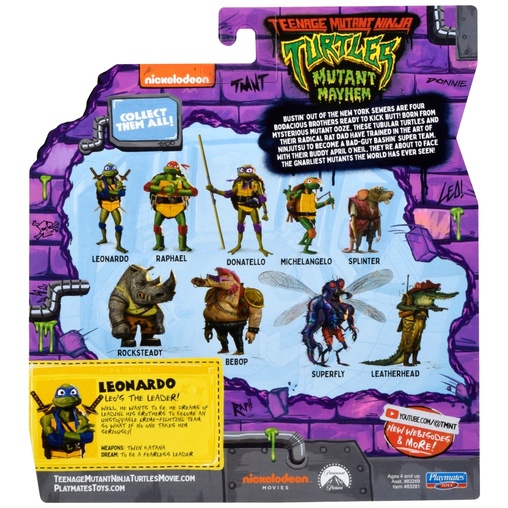 Teenage Mutant Ninja Turtles Mutant Mayhem Basisfigur - Leonardo