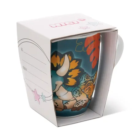 NICI Tasse Dino Cerastupsy 310ml 8x10cm mit Banderole