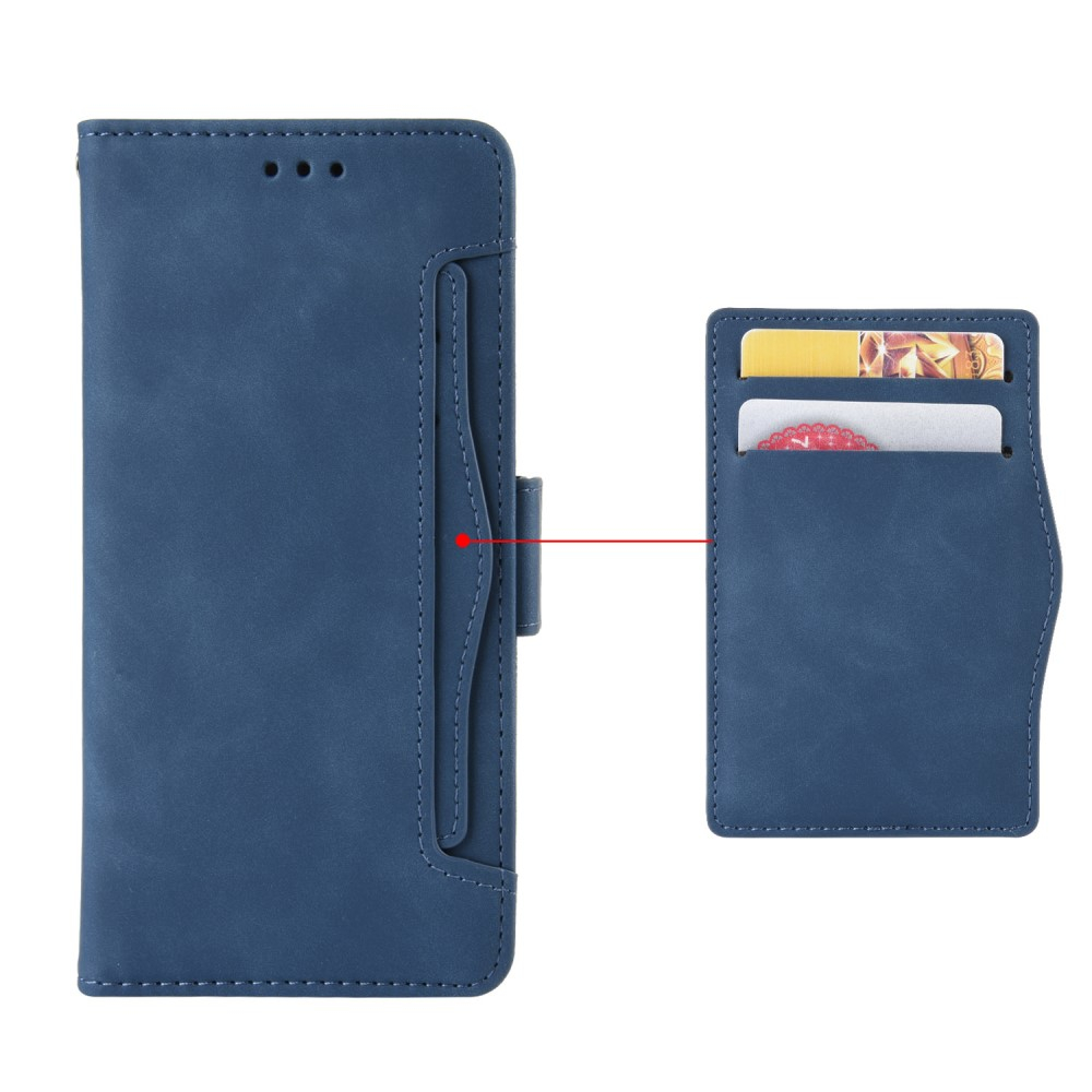 Samsung Galaxy A52s 5G / A52 (5G) Leder Tasche Flip Cover im Retro Look mit Kartenfächer - Blau