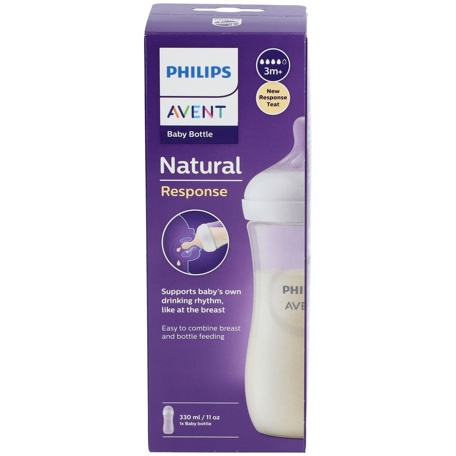 PHILIPS Avent Natural Response Babyflaschen mit natürlicher Reaktion 330 ml SCY906/01