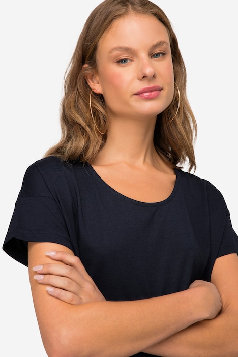T-Shirt, oversized, Rundhals, Halbarm
