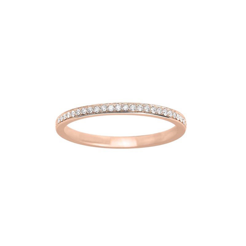 Bague Femme - Or 18 Carats - Diamant 0,13 Carats