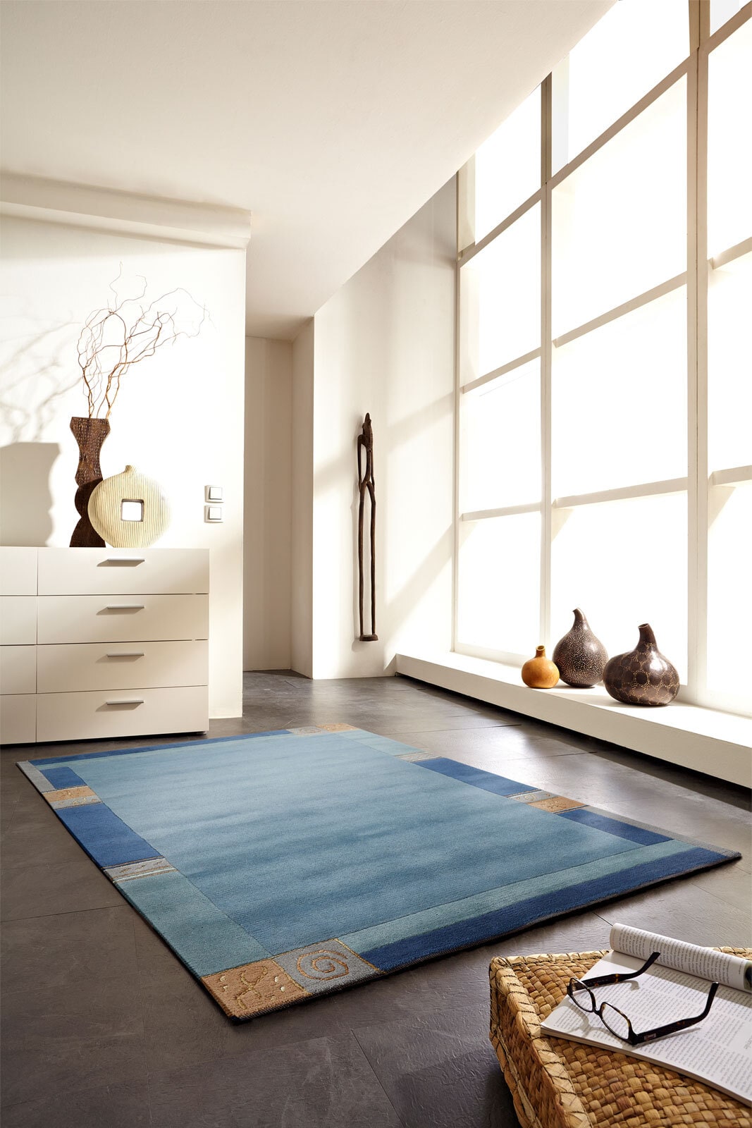 Teppich MANALI 200 x 250 cm blau