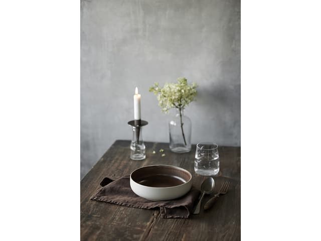 Studio Round Pastaskål Matte white/Matte bark