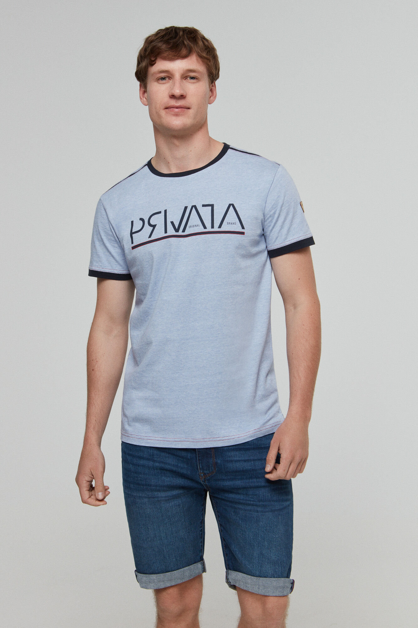 Camiseta com o logo Private MC - Azul