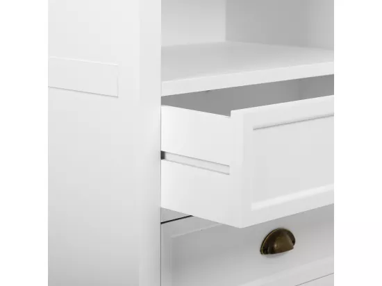 Étagère en bois blanc 63.5x40x180.5h