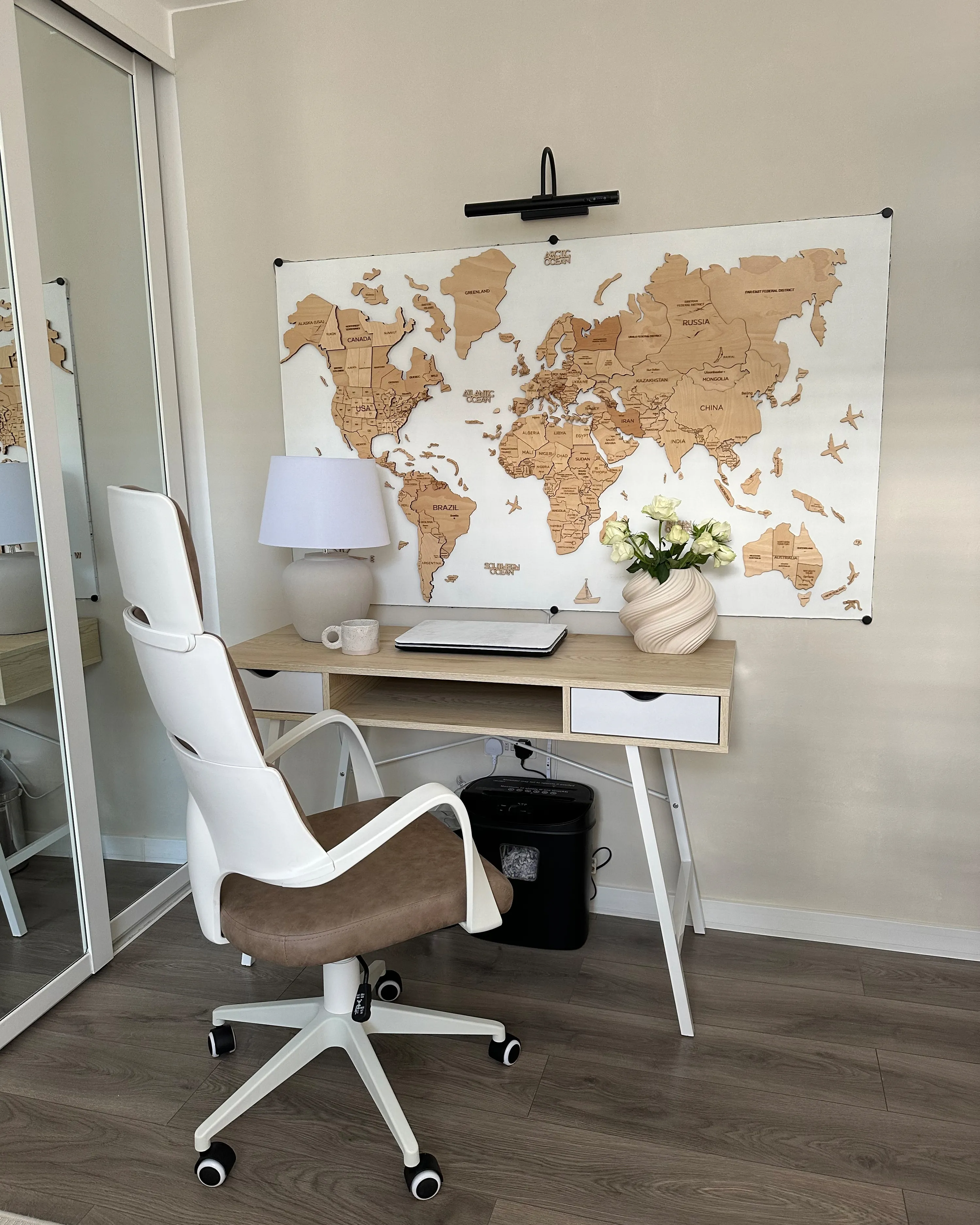 Bureau CLARITA Lichtbruin 120 cm 48 cm met lades