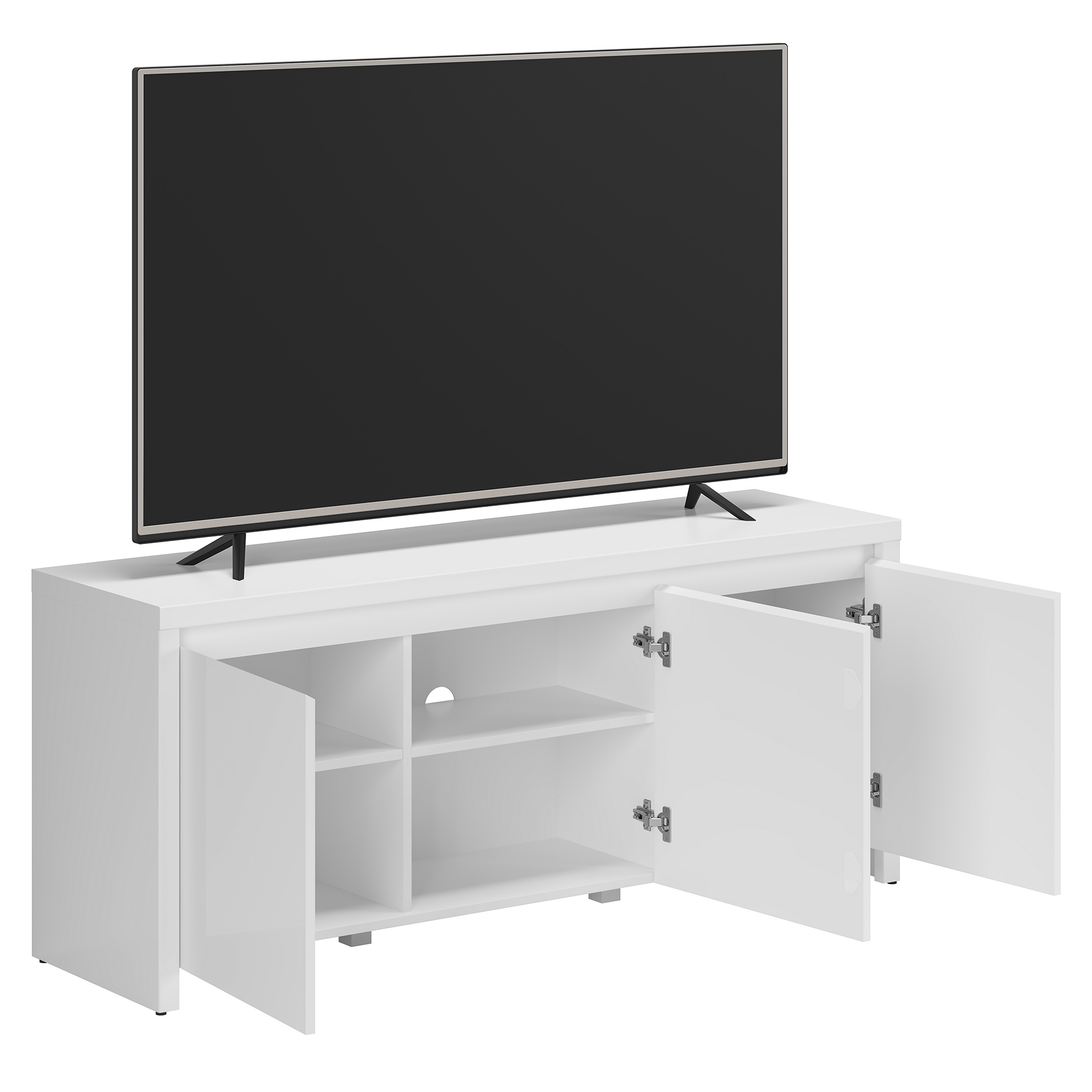 Lowboard - weiß - 3 Türen - 143 cm