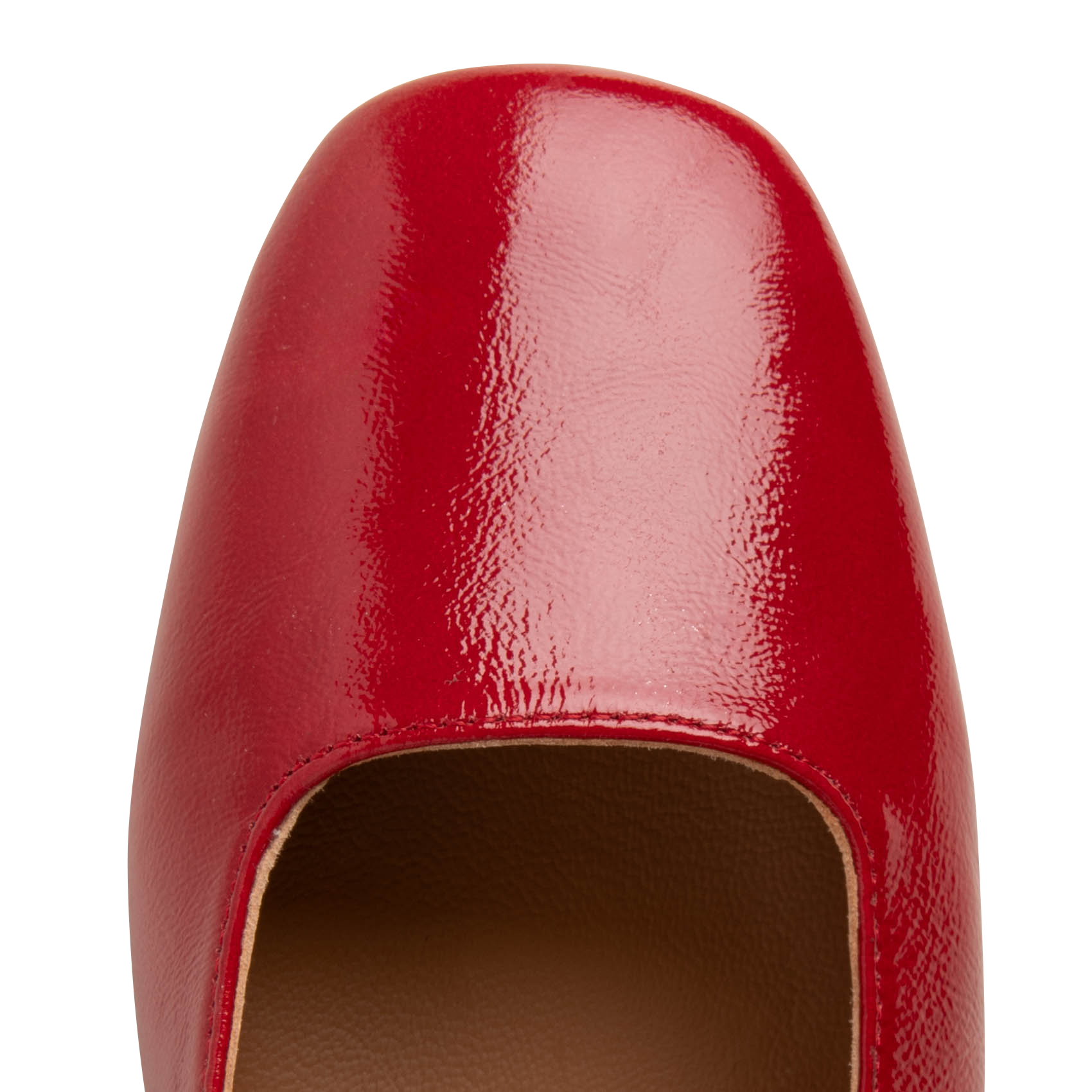 DAISY - Ballerines slingbacks en cuir verni| Rouge