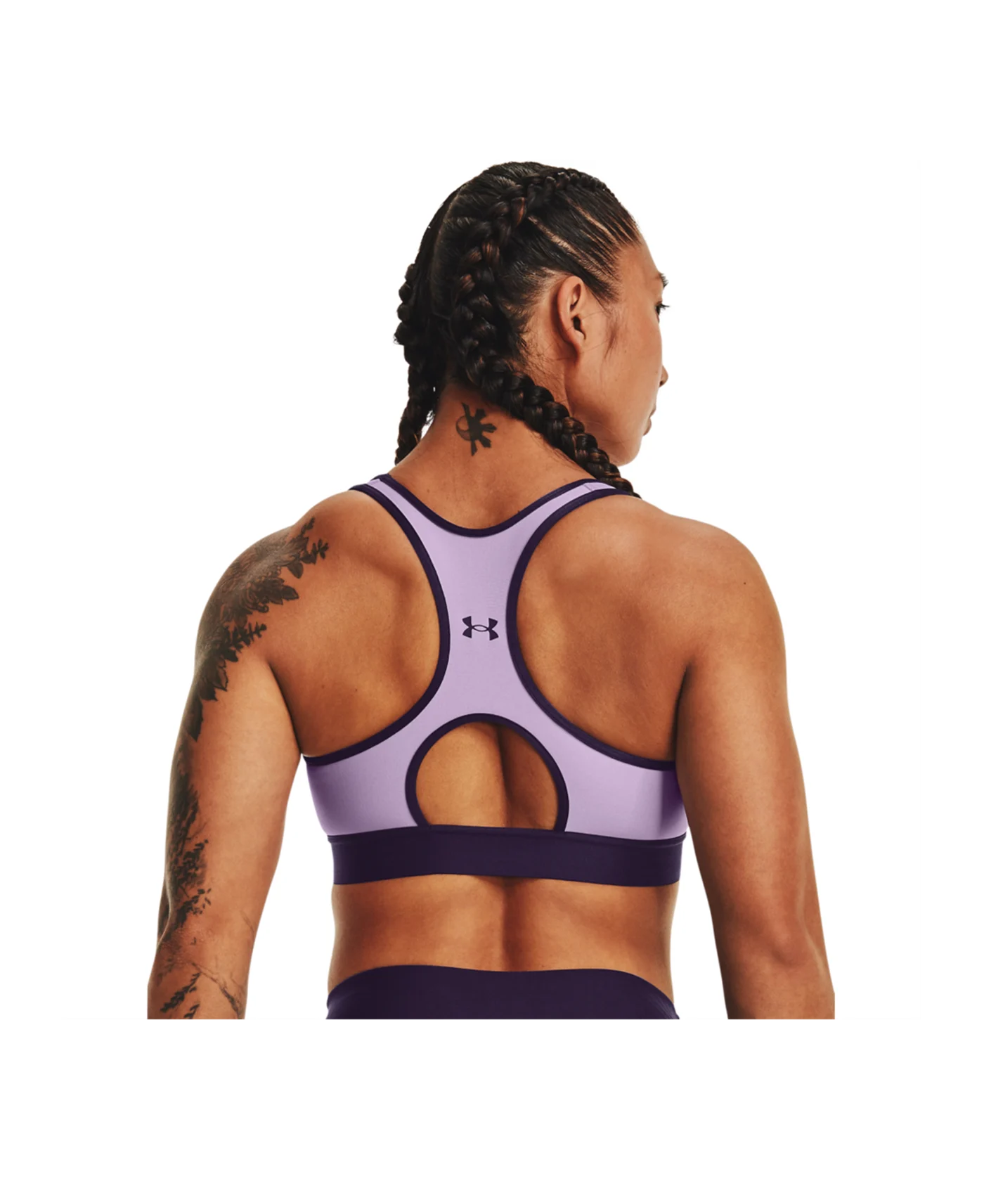 Under Armour Mid Keyhole Sport-BH Damen Lila F566