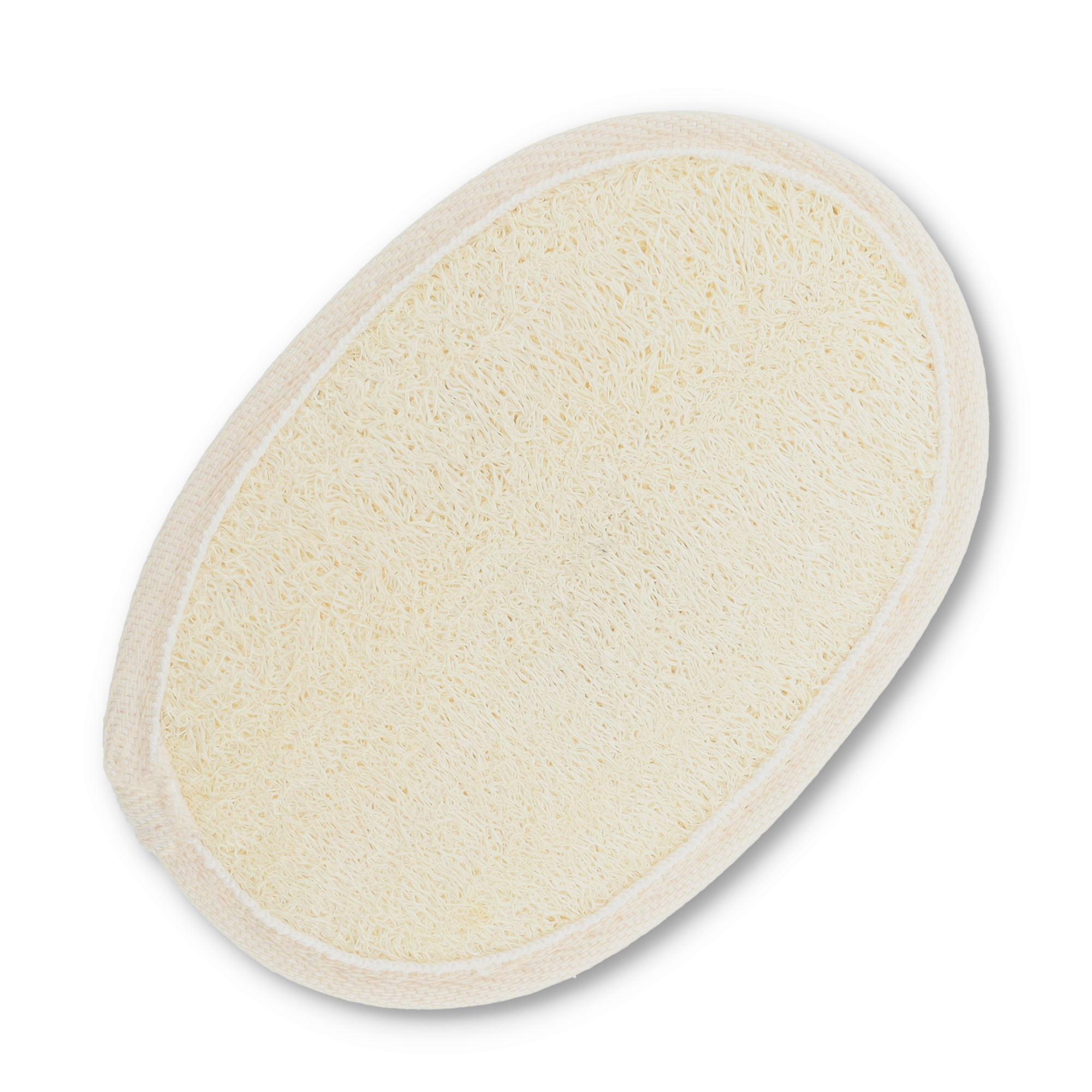 Natürlicher Luffaschwamm Peeling Duschschwamm Massage Badeschwamm mit Handschlaufe - Beige