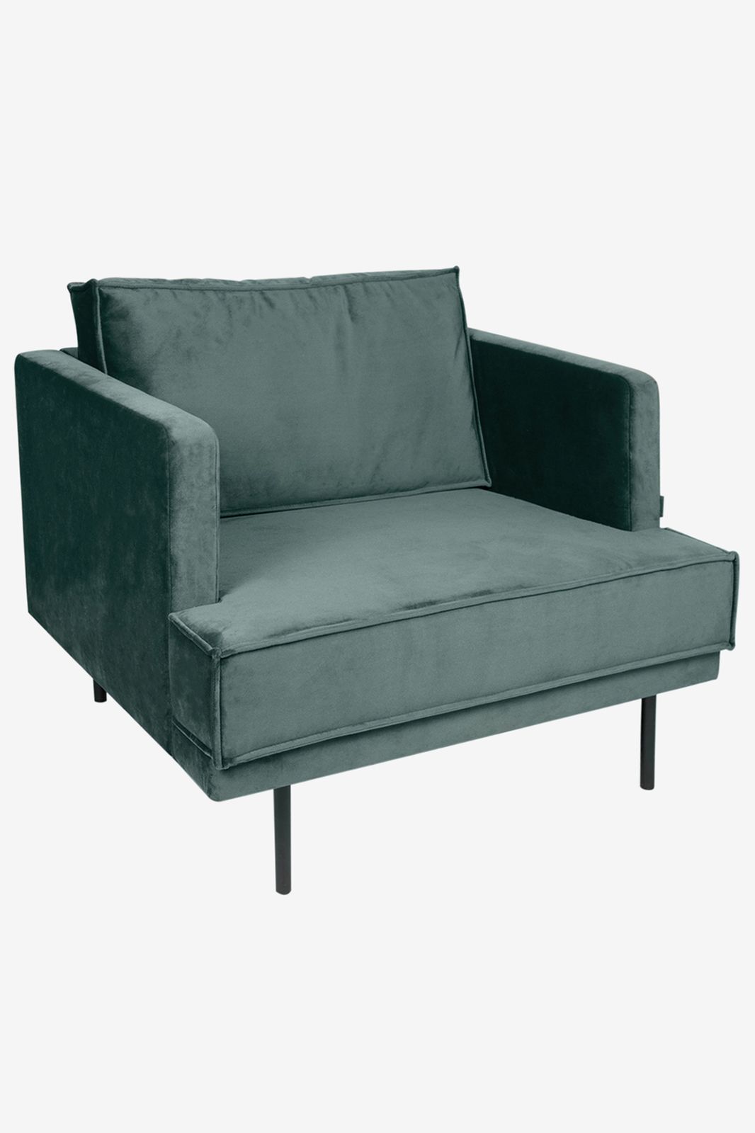 The Duchess velvet loveseat grijs blauw