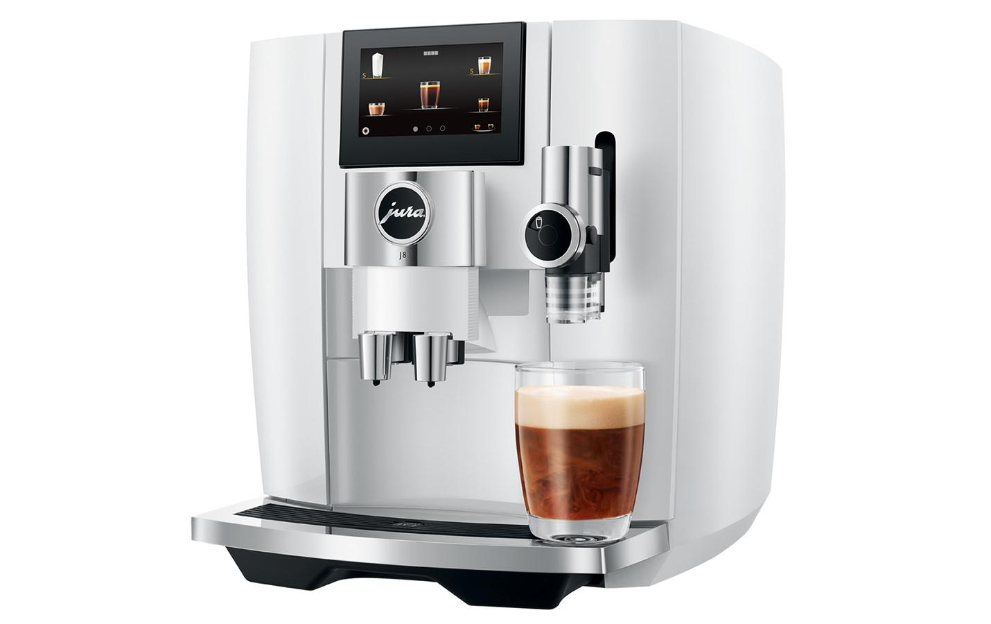 Kaffeevollautomat J8 Piano White SA<br>Vollautomat für eine grosse Auswahl an Kaffee- und Milchspezialitäten