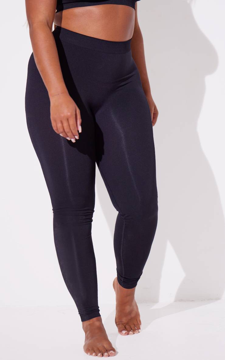 Noir Legging Sans Couture Stretch Sculptant