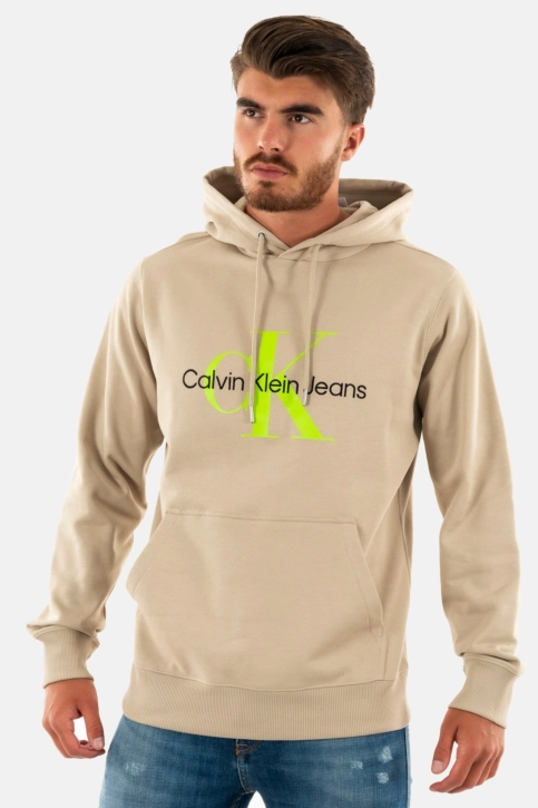 Sweat calvin klein jeans seasonal monologo 0io plaza taupe/acid light