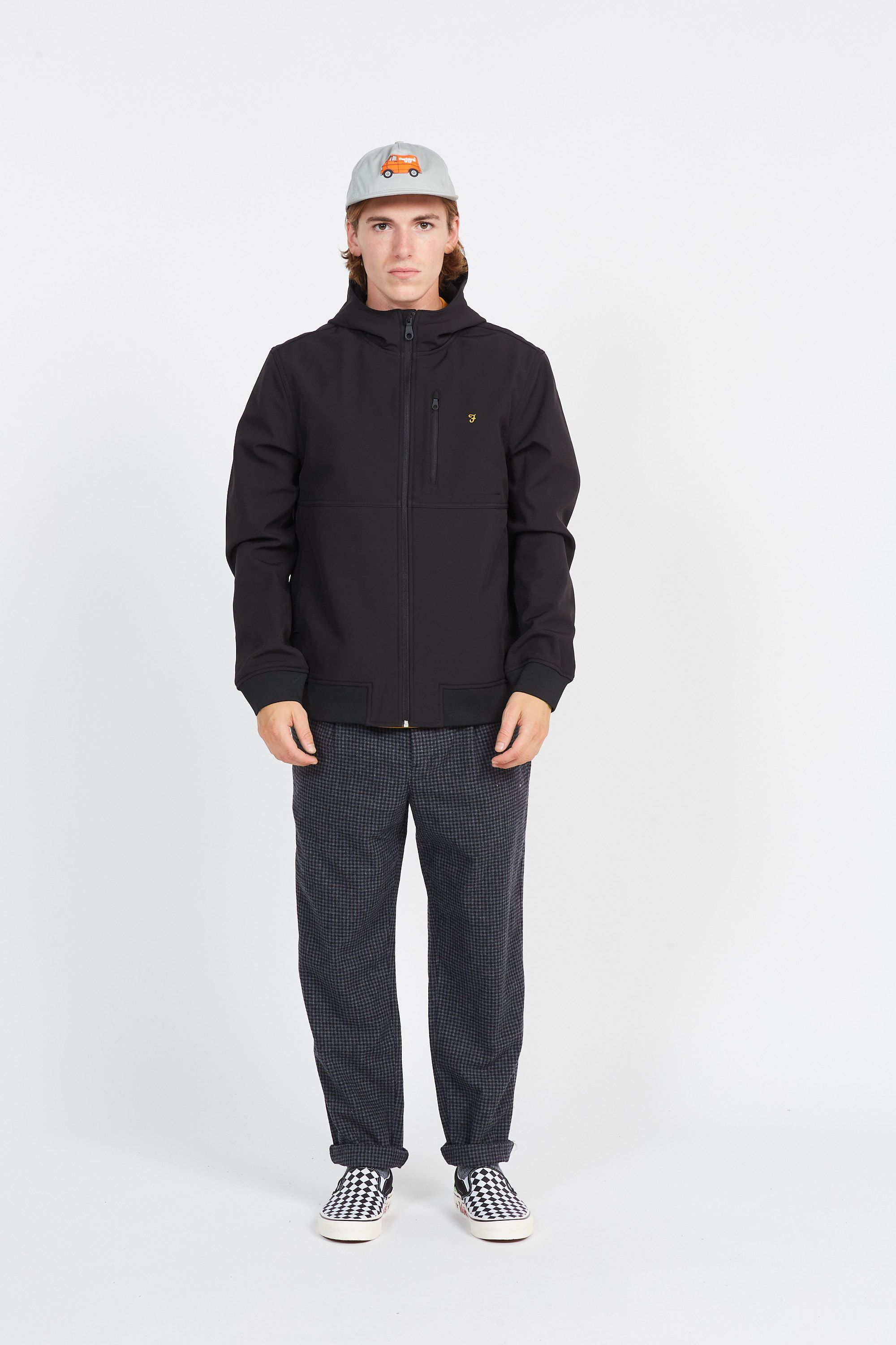 FARAH Veste  BLOU F4RBC003 RUDD SOFTSHELL 01 Noir