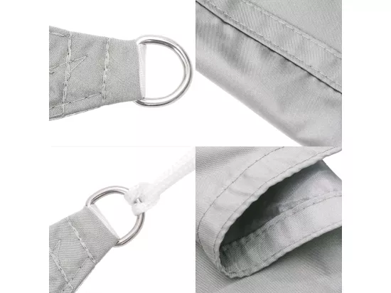 Voile d'ombrage gris clair 5x3 m 100% polyester oxford