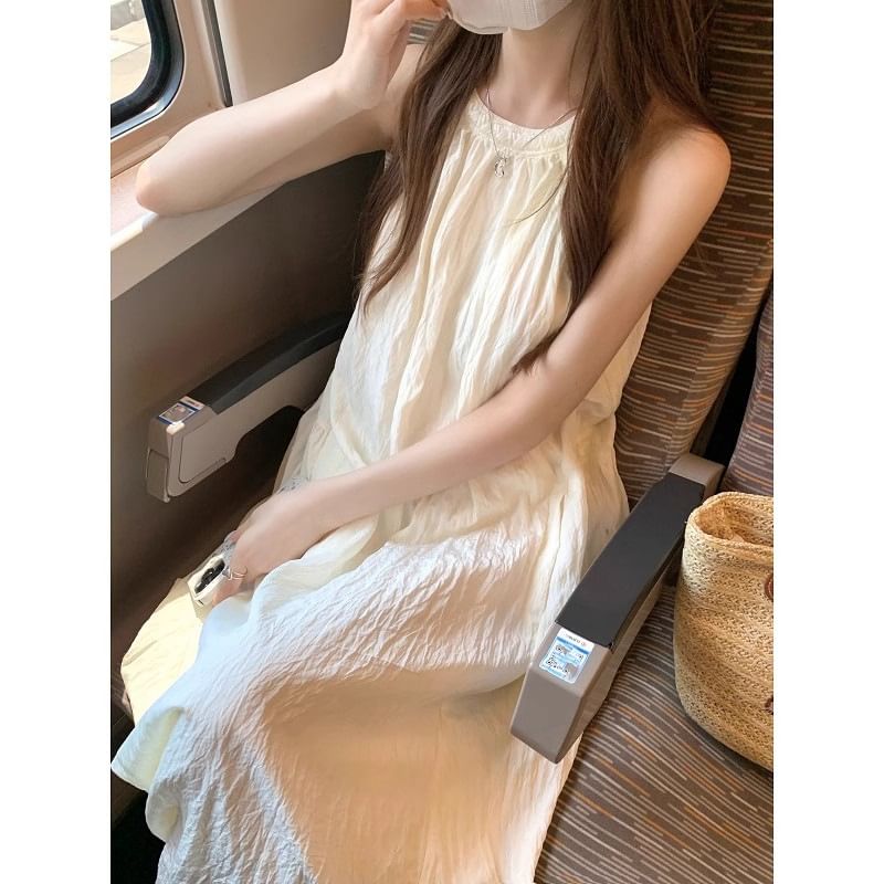 Cloud Nine - Halter Effen Maxi Zonnejurk