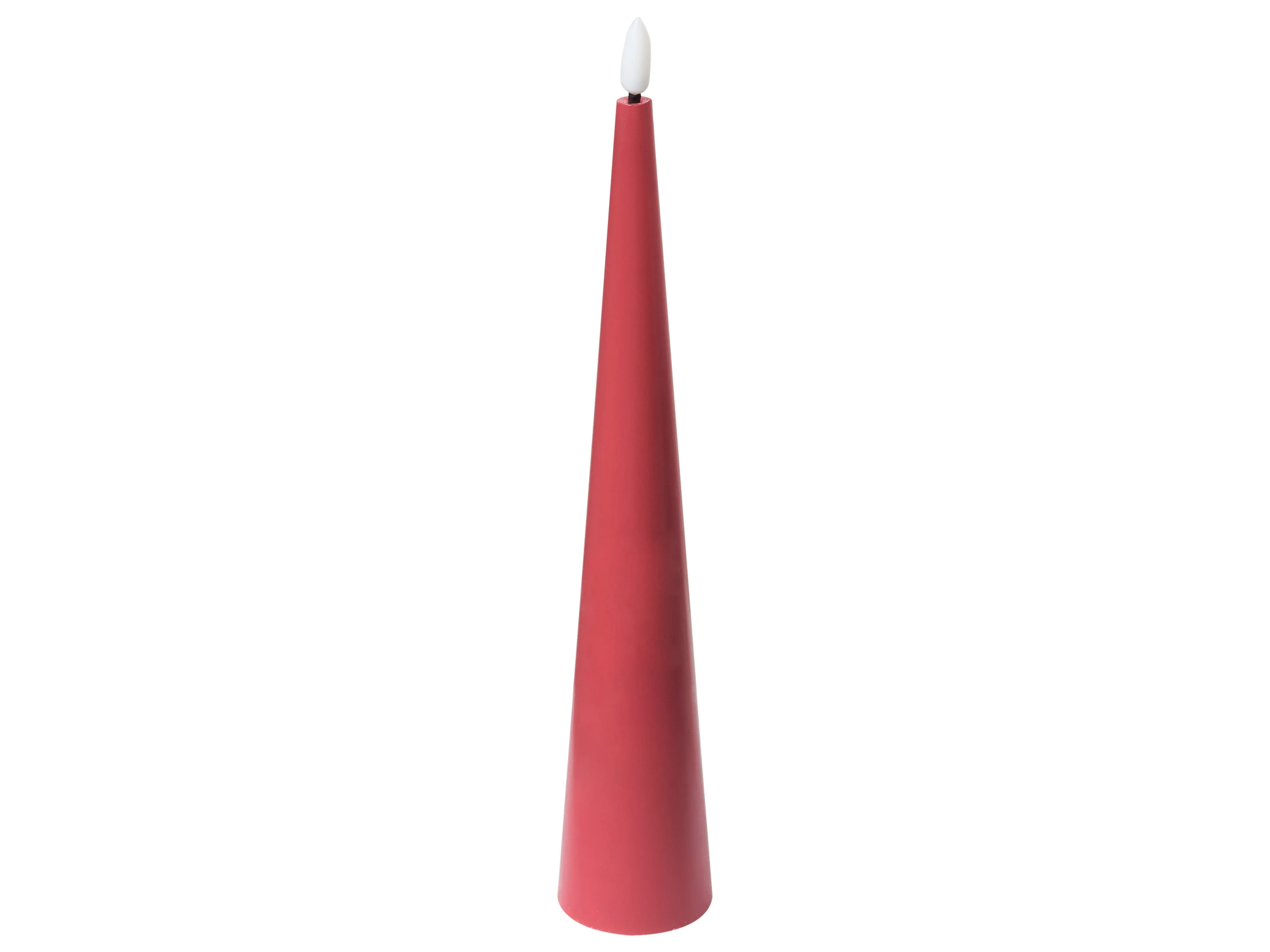 Set van 6 LED kaarsen AURUM 28 cm Rood