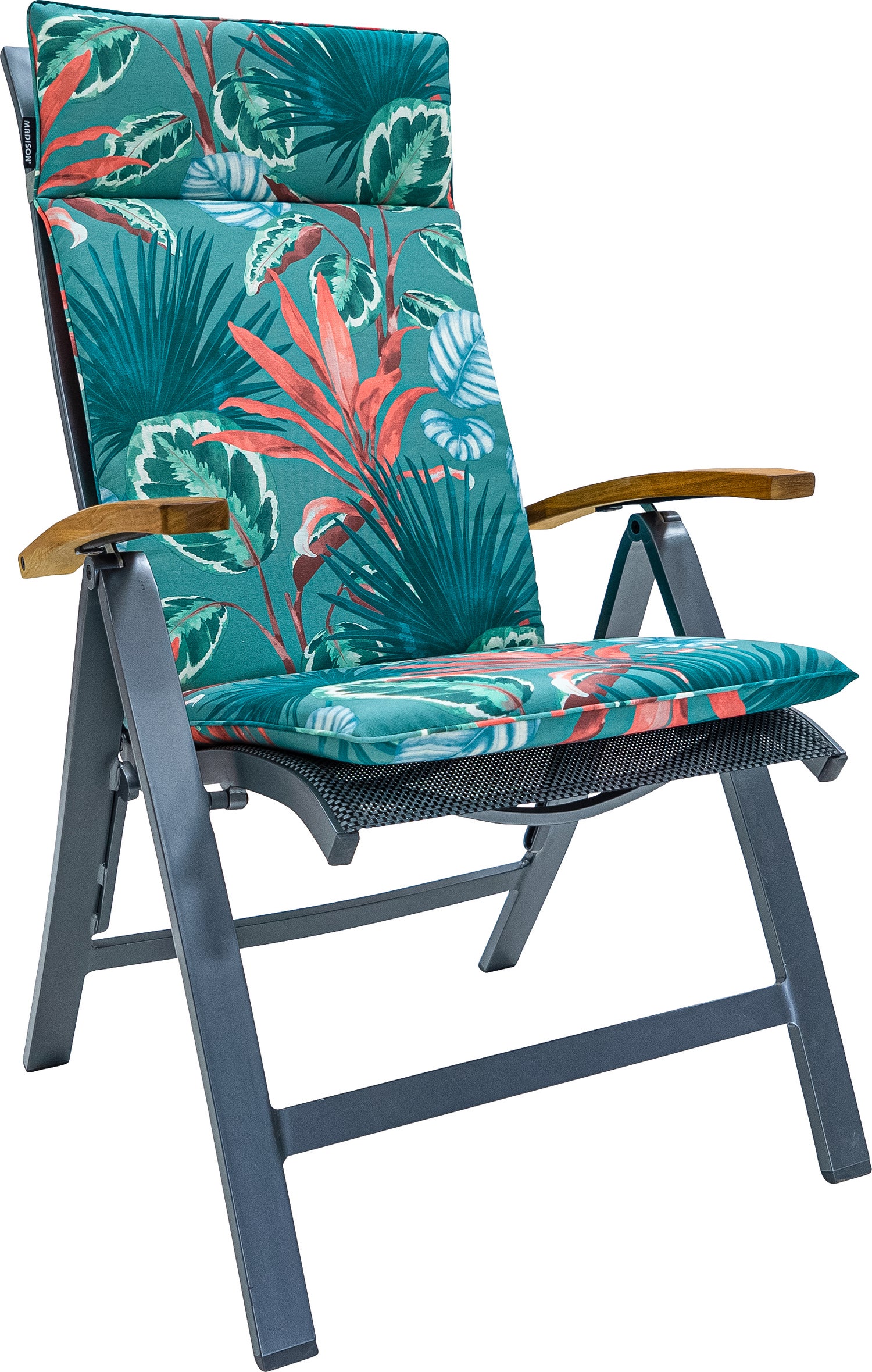 Madison tuinkussen hoge rug Cala blauw 120 x 50 cm
