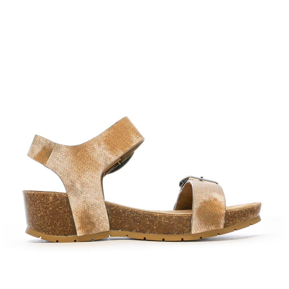 Chattawak Sandales compensées Camel/Blanche Femme Chattawak MARIELLE