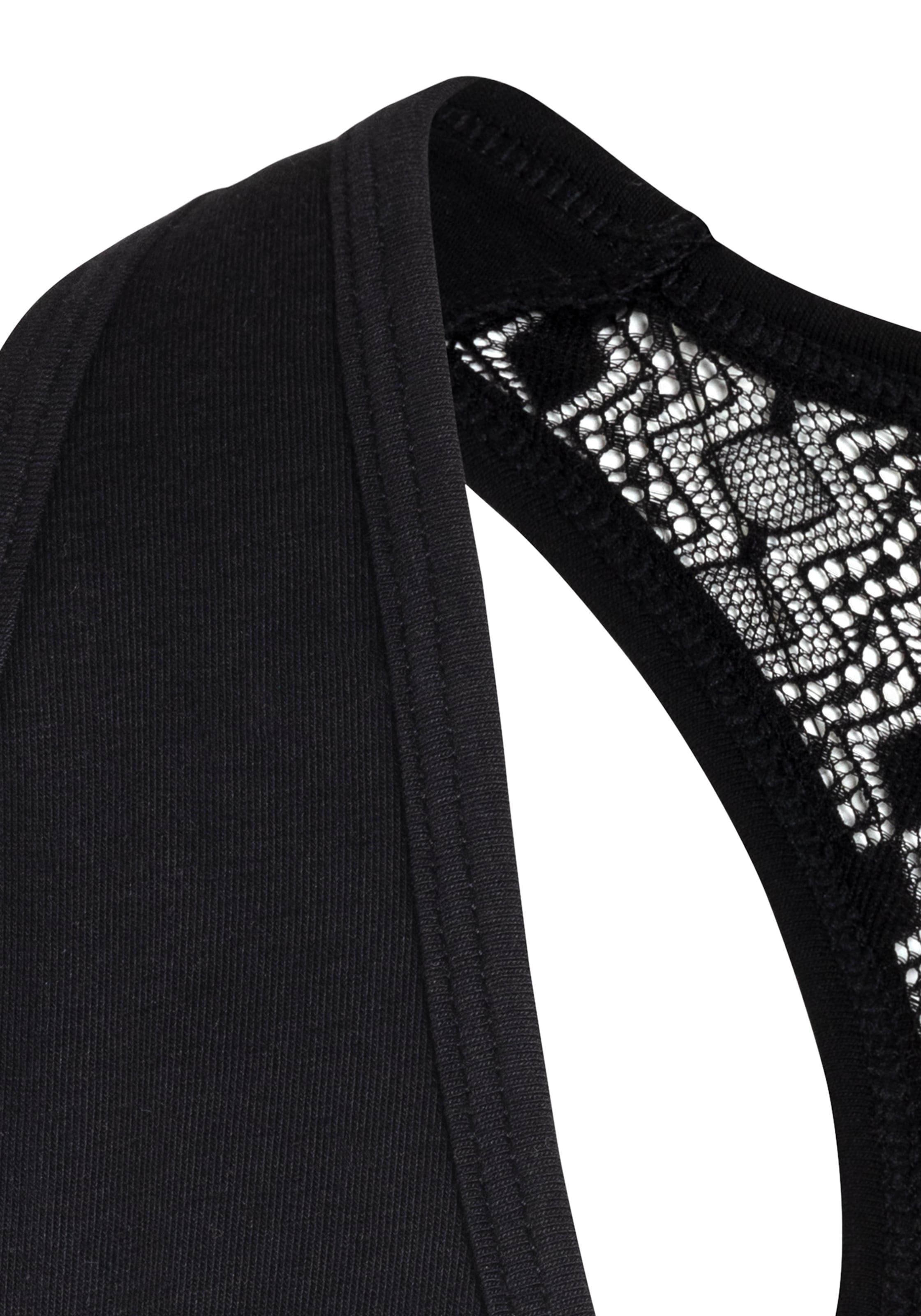 s.Oliver Bustier , aus elastischer Baumwolle mit grafischer Spitze