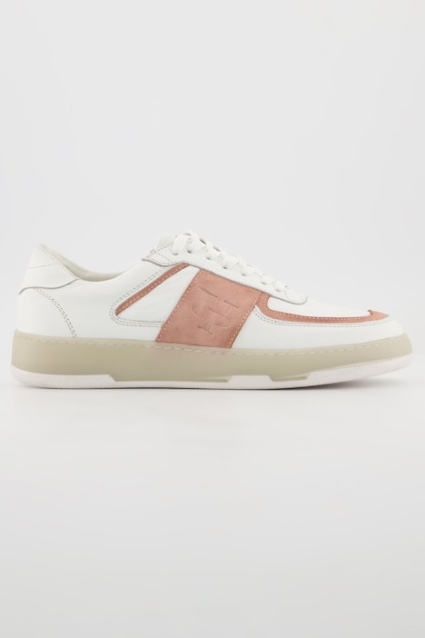 Leder-Sneaker, sportive Lochung, Weite H