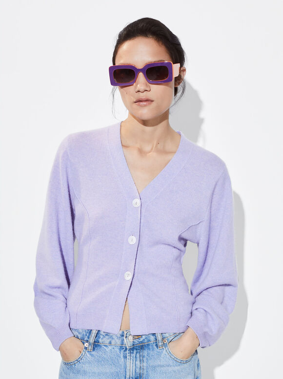 Cardigã de cashmere - Violeta