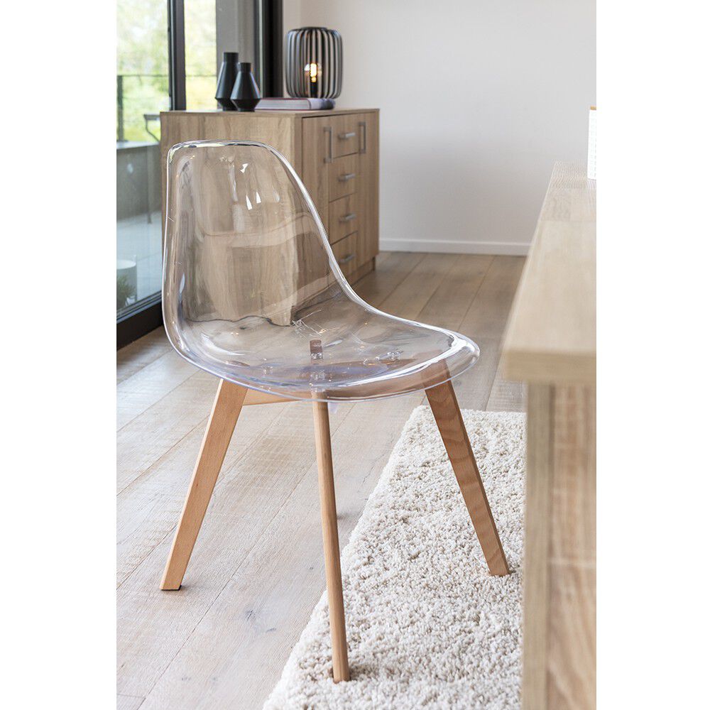 Chaise Chloé transparente x2