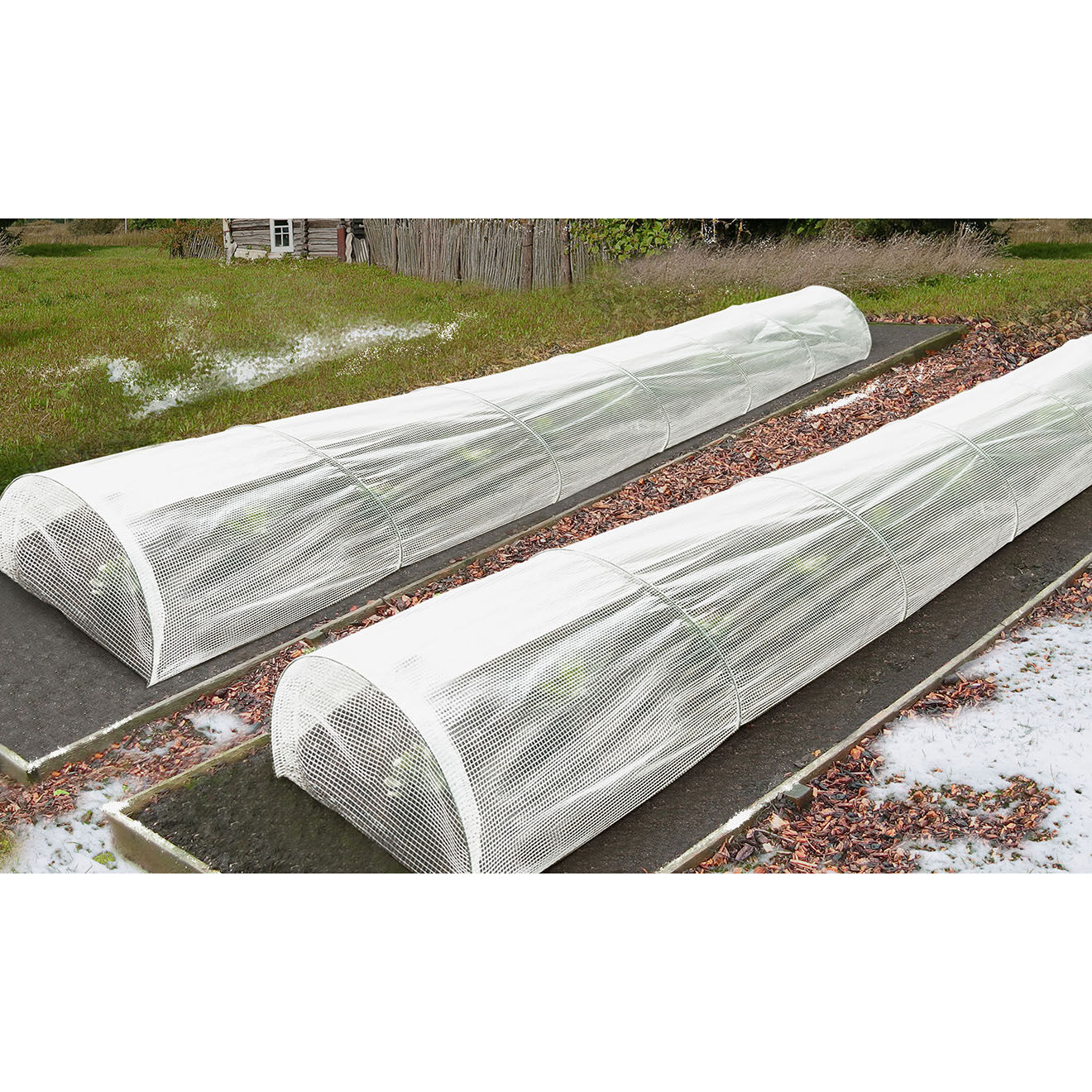 Pratik Garden 2 Tunnels d'hivernage transparents -  400x60x40 cm