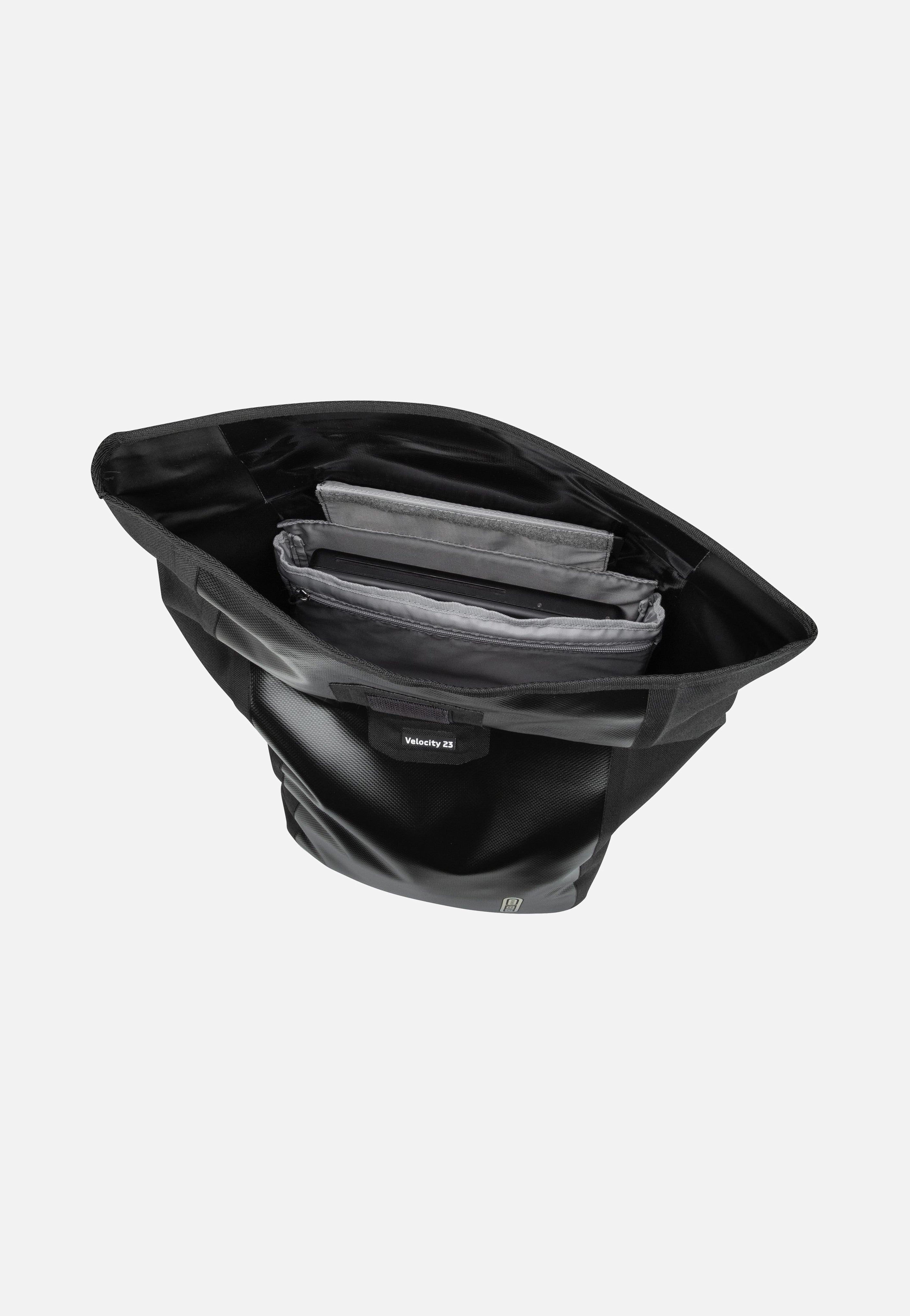 Velocity 23L Schwarz - Rolltop Rucksack