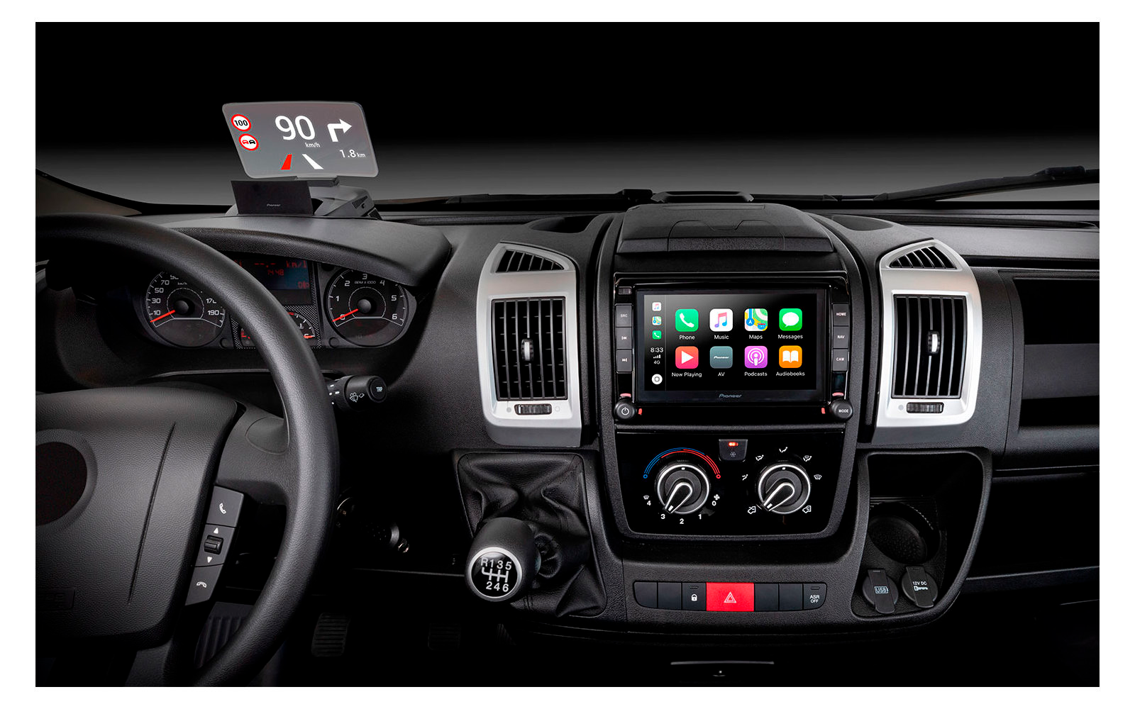 Pioneer Headup-Display Erweiterung für Fiat Ducato 8