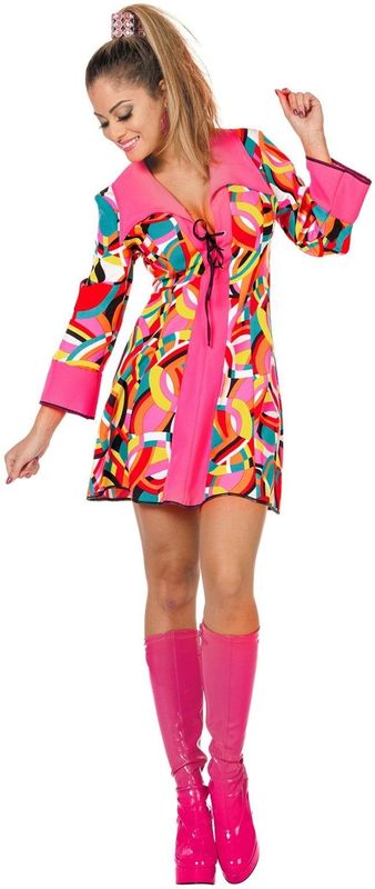 Disco - Popart Jurk - Multicolor - Katoen