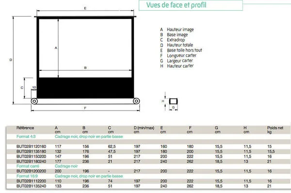 Oray Butterfly Mobile 135x240 (16/9) Écrans de projection portables