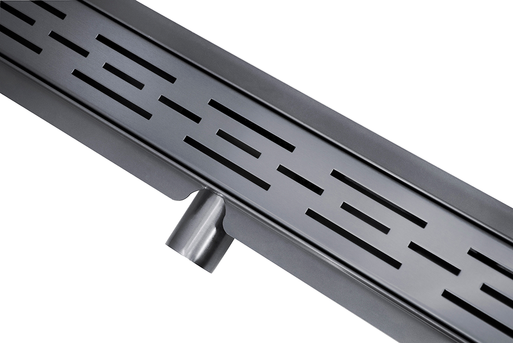 Mueller Ferro douchegoot 70x7cm met flens verouderd ijzer - gunmetal