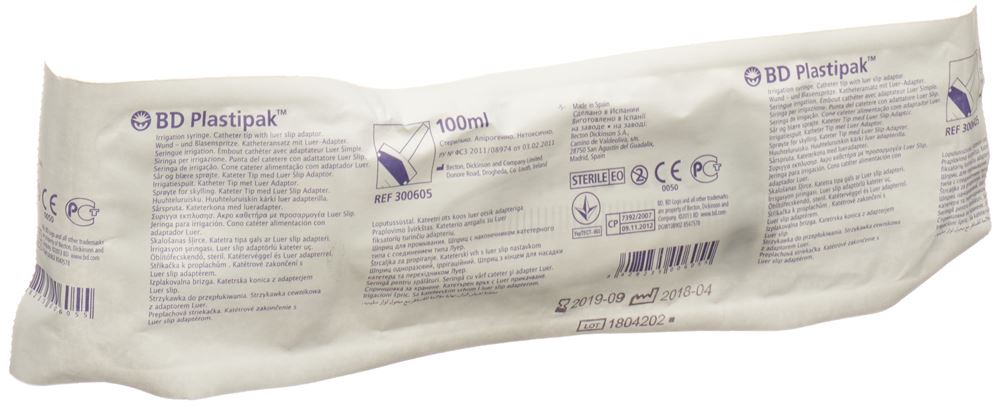 BECTON DICKINSON Wund Blasenspritze<br>1 Stück, 100ml, 3-teilig