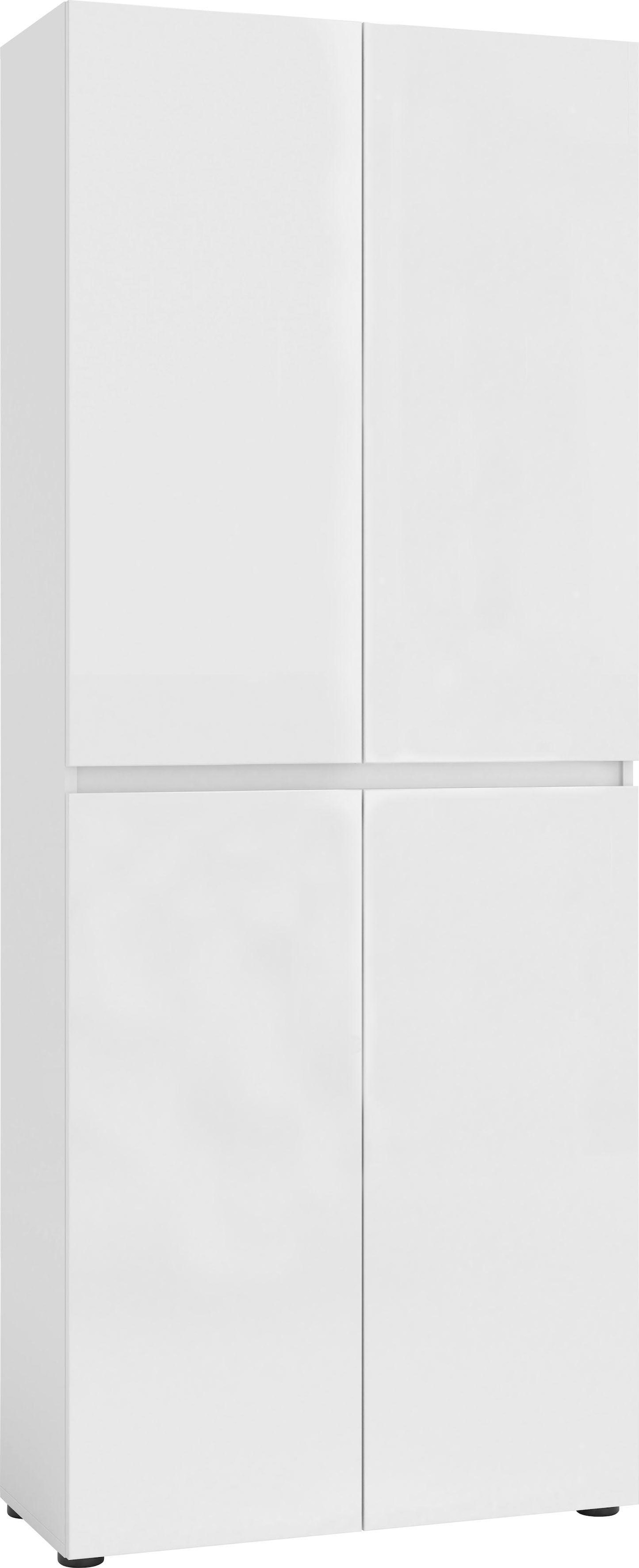 INOSIGN Schuhschrank »MISTER-  Schuhregal, Made in Italy, 12 Fächer, 10 Einlegeböden« Breite 80 cm, Höhe 200 cm, 4 Türen, wendbare Blende