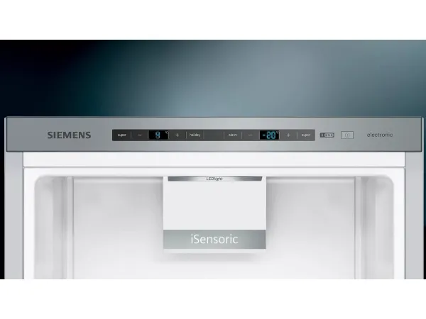 Siemens KG49EAICA - Køleskab/fryser - bund-fryser - fritstående - bredde: 70 cm - dybde: 65 cm - højde: 201 cm - 413 liter - Klasse C - rustfrit stål