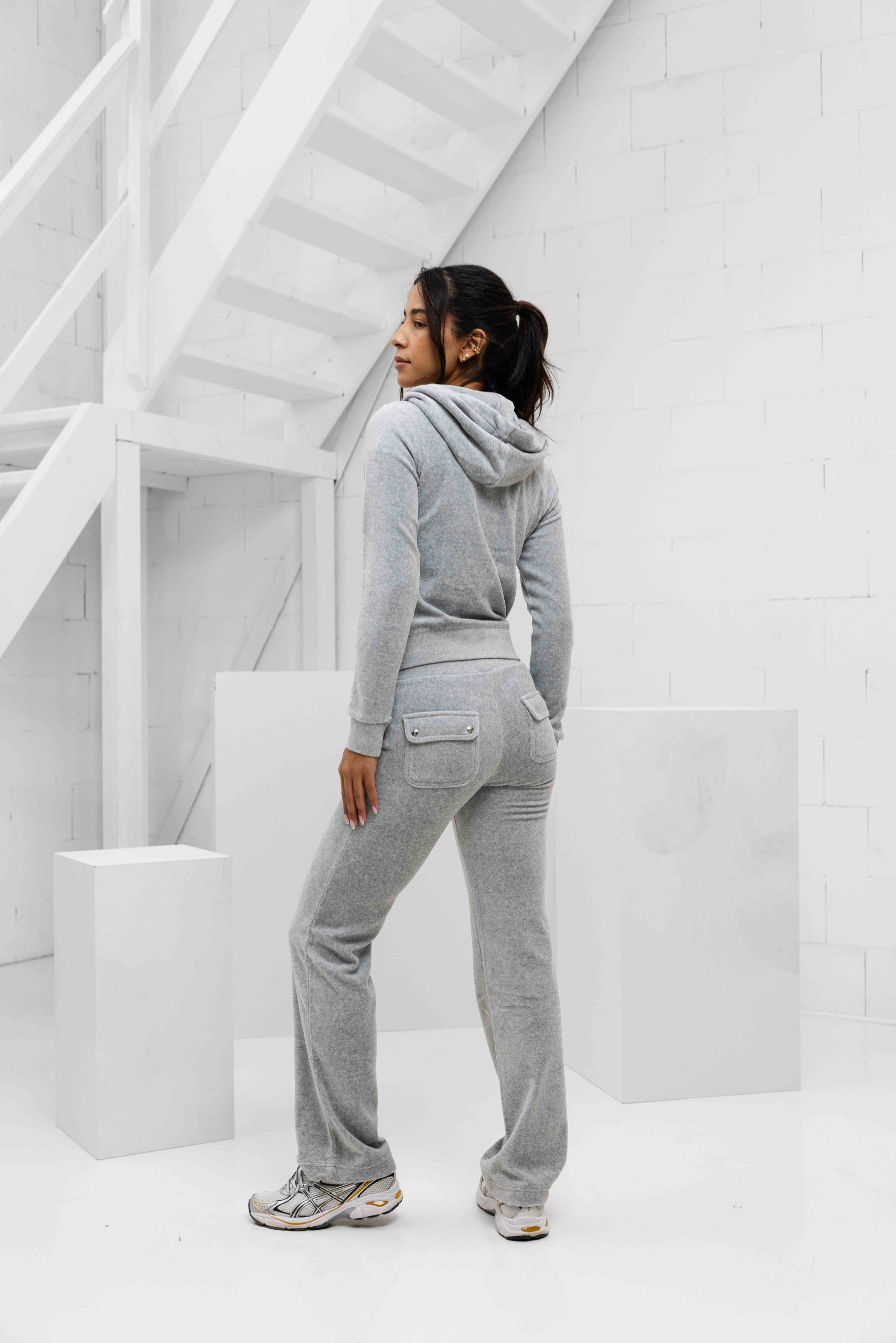 Juicy Couture Robertson Full Zip Trainingspak Dames Grijs